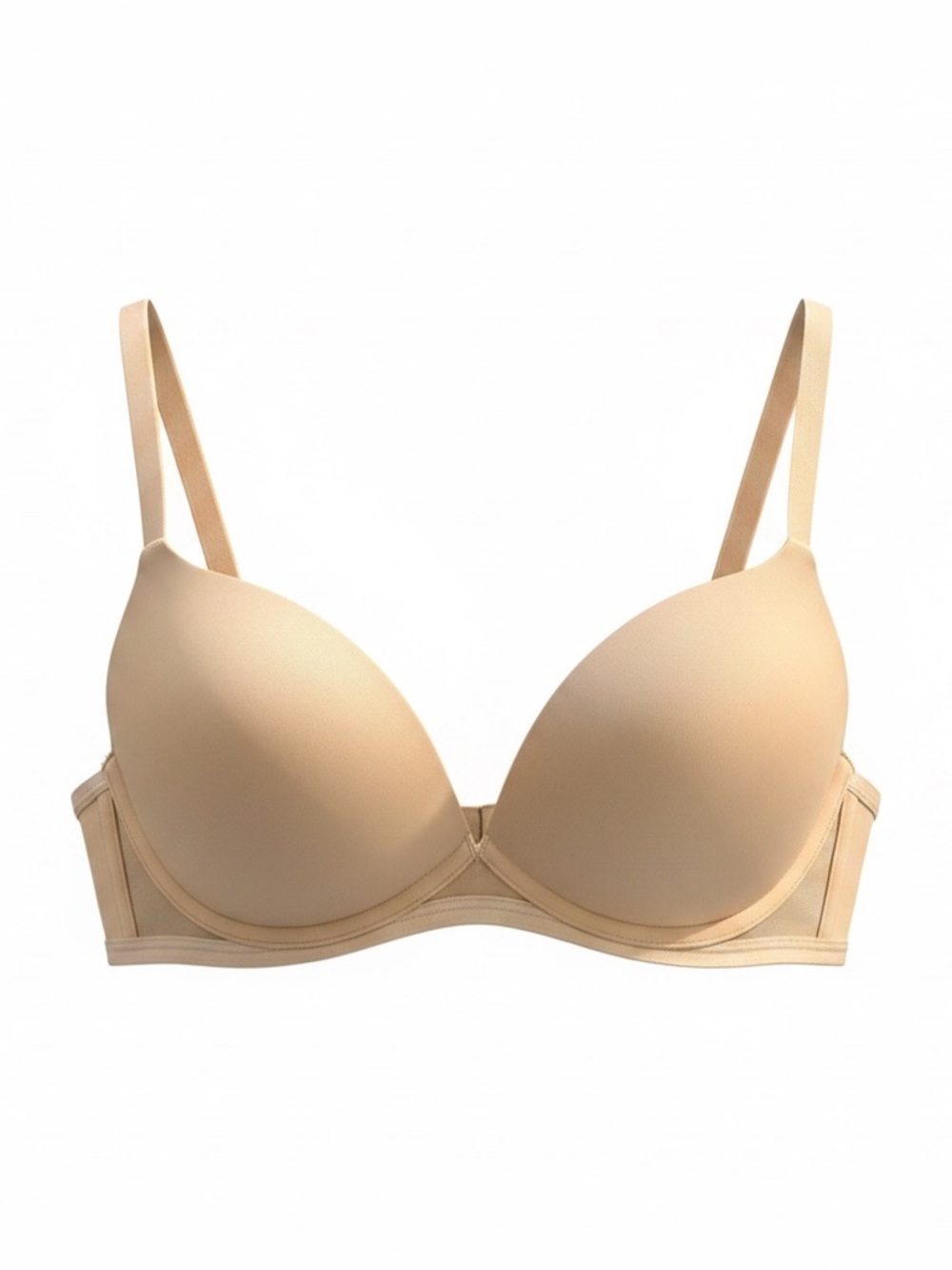Adore me bundle wireless bra-grey/nude with detailed mesh bands 34c